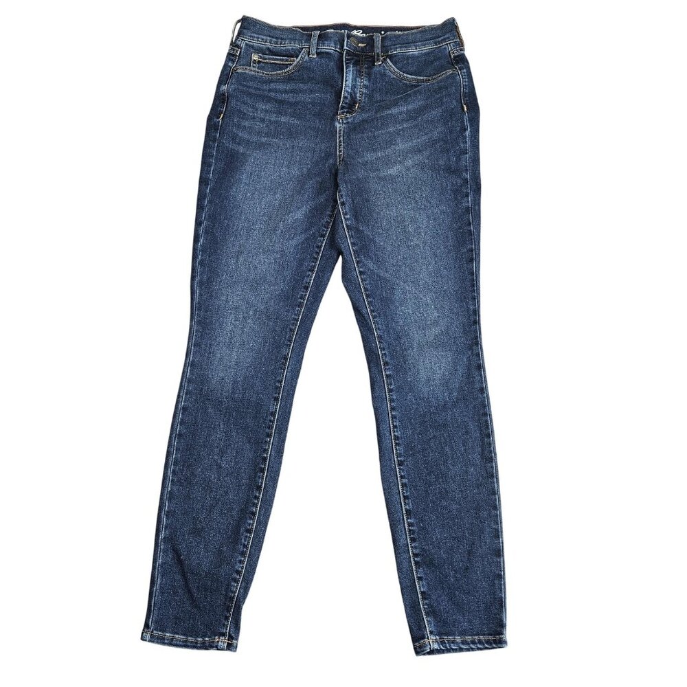 Eddie Bauer Slightly Curvy High Rise Skinny Jeans Womens 6 Blue Stretch Denim